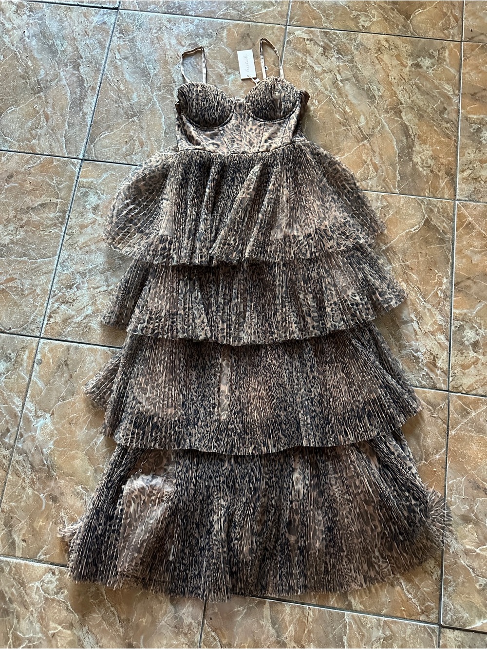 Hutch Tiered Ruffle Mesh Dress